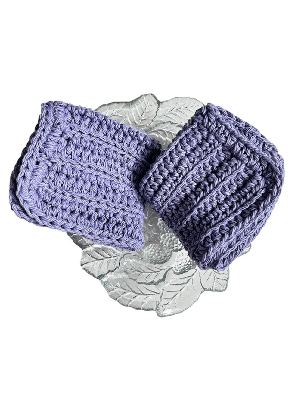HAND CRAFTED Crochet Colorful Purple 100% Cotton AllPurpose Dish or Wash Cloths